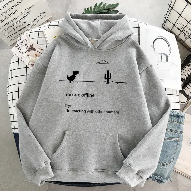 Personalized Retro Dinosaur Hoodie Sweater