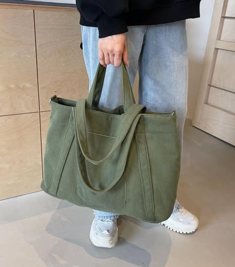 Fashion Personality Large Capacity Corduroy Bag